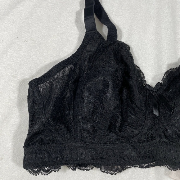 NWT PANACHE [ 32DD US ] Andorra Wireless Lace‎ Bra Bralette in Black - Picture 5 of 12